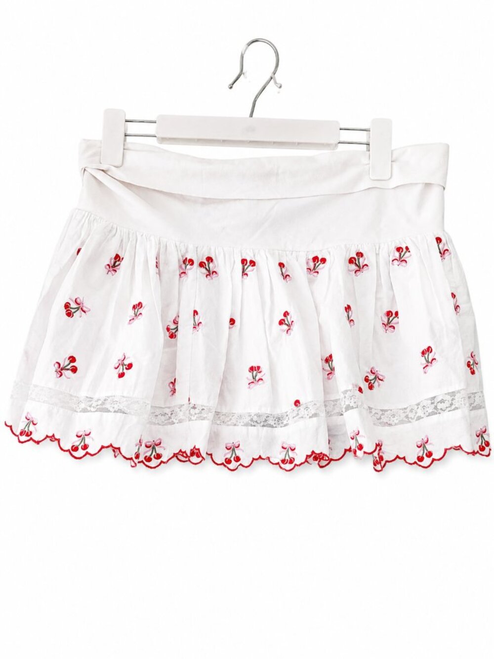 Aéropostale White Cherry Embroidered Lace Mini Skort NWT XS M